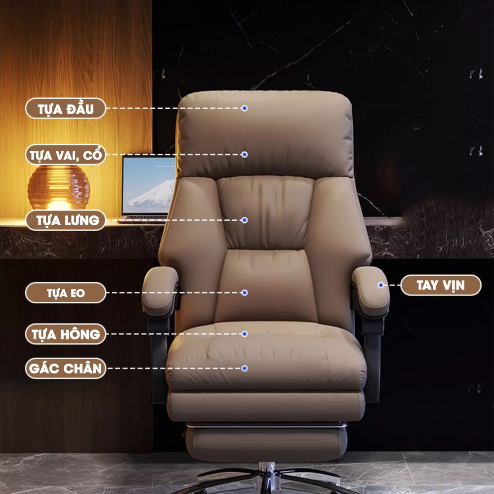 Ghế Văn Phòng Ngả Lưng Tựa Chân Cho Giám Đốc Lãnh Đạo Gaming Bảo Hành 12 Tháng AnHome Pehouse | BigBuy360 - bigbuy360.vn