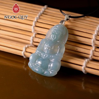  Mặt dây chuyền Phật Bà Đá Lam Ngọc chất nếp băng type A - Ngọc Quý 