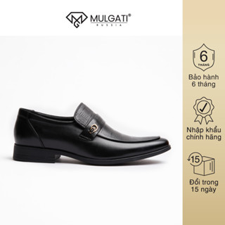 Giày tây nam MULGATI Dandy da bò cao cấp không dây vân da rắn - N52515