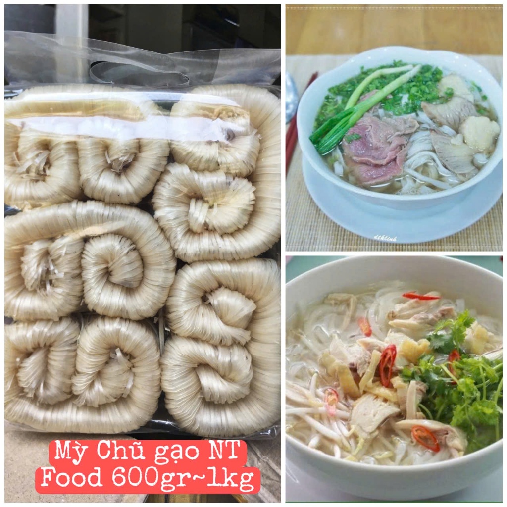 Mỳ gạo Chũ (mì gạo Chũ) NT Food Bắc Giang gói 600gr-1KG
