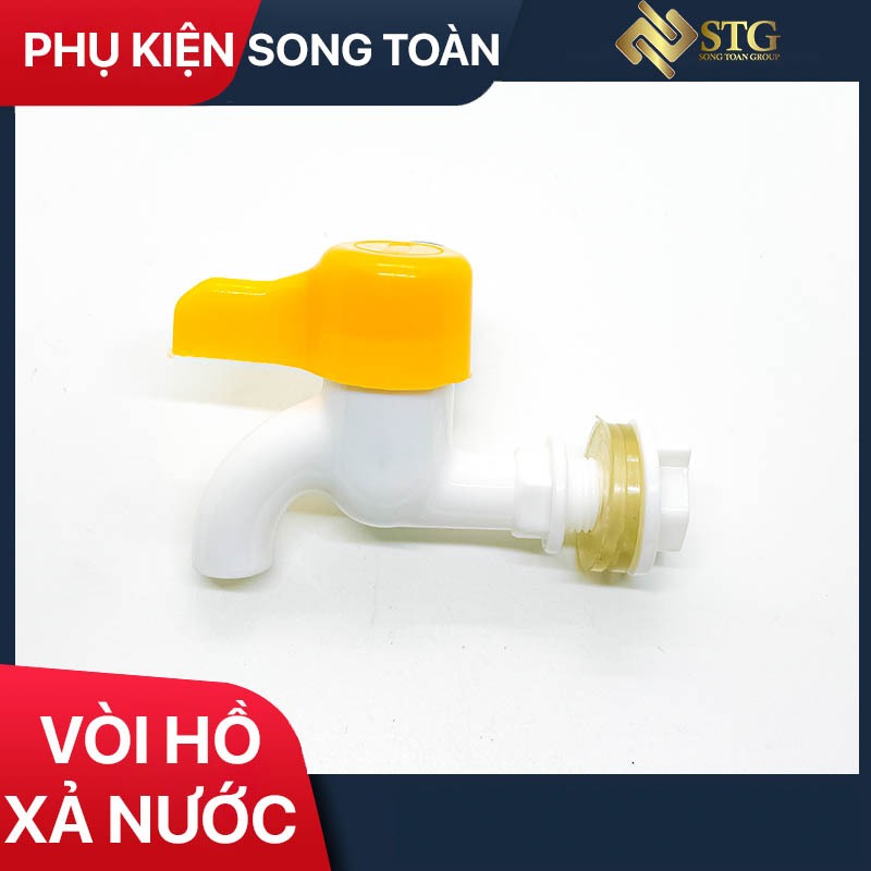 Vòi Bình Lọc Nước Nhựa, Vòi Bình Lọc Ren 17 Bằng Nhựa Có Đai Siết Cố Định