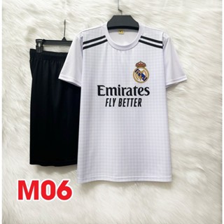 Bộ quần áo đá bóng, đồ đá banh nam nữ REAL MA RID Trắng, thể thao Long Thanh