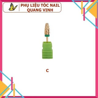 Đầu mài đồng (đầu nhọn) phá gel phá bột mài nhám QV
