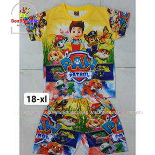 C09-Quần áo bé trai thun lạnh in 3D hình Chú chó Cứu hộ PAW PATROL