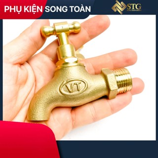 Vòi Đồng Rumine Tay Vặn Xoay 360 độ - Đồng Thau Bước Ren 21 & 27 Phù Hợp Với Đường Ống Thông Dụng