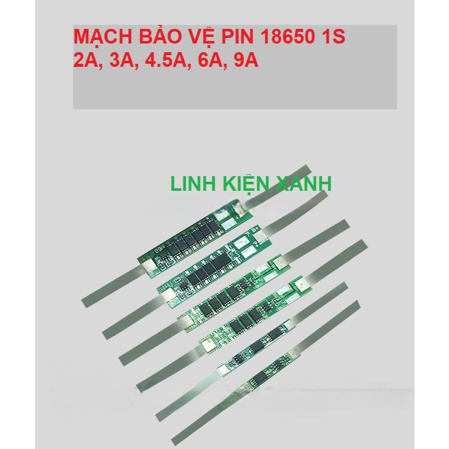 Mạch 1S Bảo Vệ 3.7V Cho Pin Li - Ion 18650