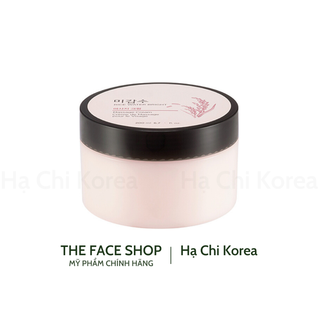 [Auth Date Xa] Kem Massage Gạo trắng sáng da Rice Water Bright Facial Massage Cream The Face Shop (200ml)