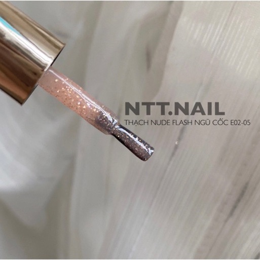 Sơn gel thạch nude flash vụn cát ngũ cốc E02-05