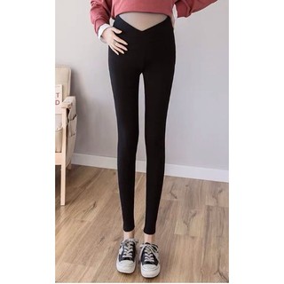  Quần bầu quần legging bầu cạp chéo đáp bụng hàng chuẩn đẹp Q210 Q277 thiết kế by B2MUM 