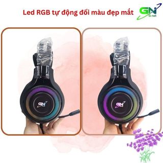 Tai nghe Gnet GH6 Plus led RGB âm 7.1 cổng cắm USB , tai nghe chơi game