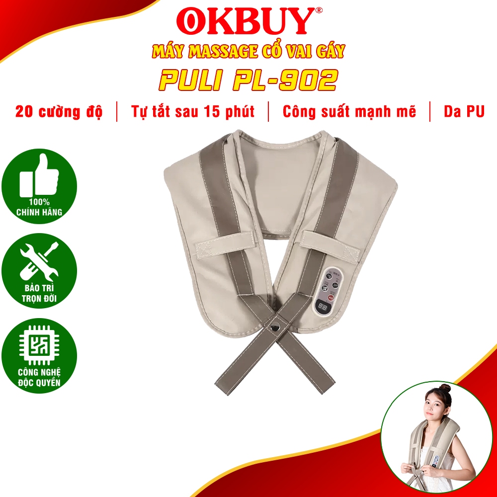 Máy massage đấm bóp cổ vai gáy lưng Hàn Quốc PULI PL-902 | OKbuy