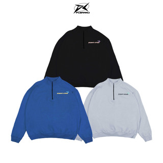 Áo Sweater Nam Nữ PC BRAND - PLANET CRACK - SWEATER ZIP Form rộng Dáng Oversized Họa tiết In Nổi
