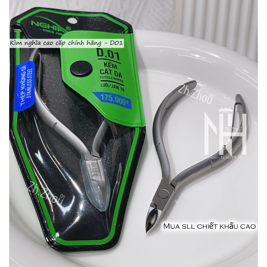  Kềm cắt da Kềm Nghĩa D01 D04 D09 D205 D401 D18 D555 D777 chính hãng - Kìm nhặt da thép không gỉ chuyên dụng làm nail 