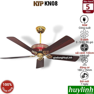 Quạt trần cánh gỗ kim thuận phong ktp kn08