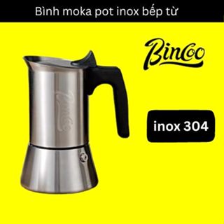 Bình ấm pha cà phê Moka pot dùng được bếp từ Bincoo Bình Pha cafe Ý  inox 304 Dụng Cụ Pha Cà Phê Nhỏ Gia Dụng