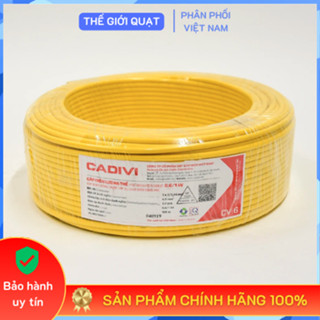   HỎA TỐC  Dây điện đơn Cadivi CV 6.0 dây lõi đồng nguyên chất  cuộn 100m  - Hàng chính hãng 