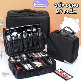 Cốp Đựng Đồ Trang Điểm Automatik Vali Makeup Đựng Mỹ Phẩm Chuyên Nghiệp, Chia Ngăn Xách Tay Du Lịch