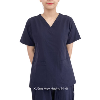 Bộ scrubs vải lon mềm giãn cao cấp nhiều màu, đồng phục Spa, Phòng khám,Dược sĩ, Điều dưỡng vải đẹp