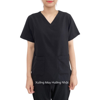 Bộ scrubs vải lon mềm giãn cao cấp nhiều màu, đồng phục Spa, Phòng khám,Dược sĩ, Điều dưỡng vải đẹp