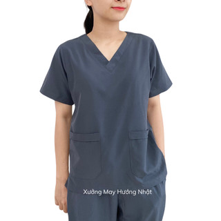 Bộ scrubs vải lon mềm giãn cao cấp nhiều màu, đồng phục Spa, Phòng khám,Dược sĩ, Điều dưỡng vải đẹp