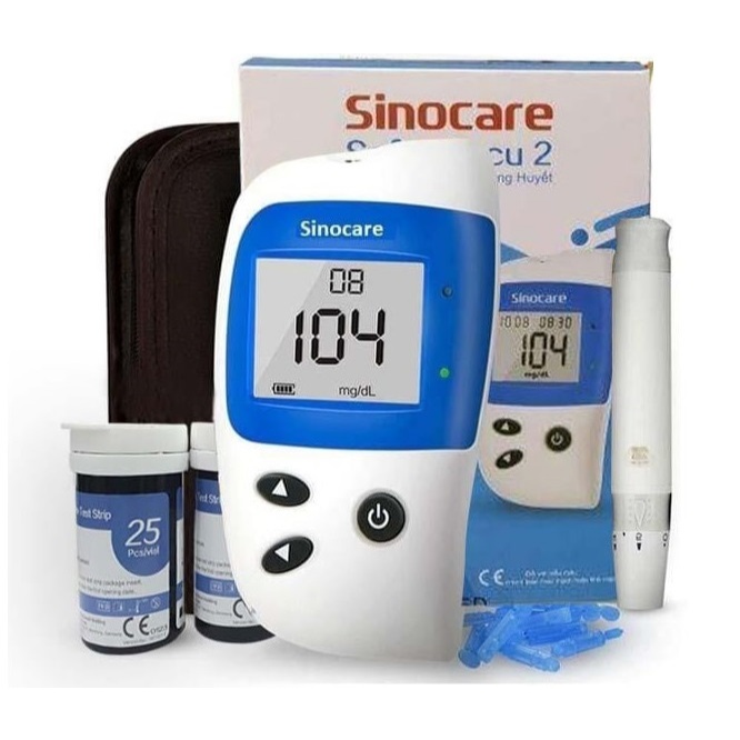 Máy đo đường huyết Safe Accu 2 tặng kèm 50 que thử + 50 kim chích máu