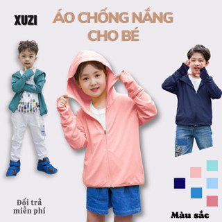 áo chống nắng cho bé trai gái 1 lớp áo khoác chống nắng cho bé vải thông hơi cao cấp ngăn tia UV bảo vệ da của nhà XUZI.