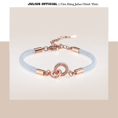 Vòng tay Julius thời trang Double Ring Unisex JB + túi vải | Julius Official