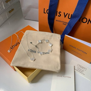 [Link tổng hợp] Các mẫu lắc tay, dây chuyền bạc nữ thiết kế cao cấp tặng kèm Fullbox LV - Ceri Silver