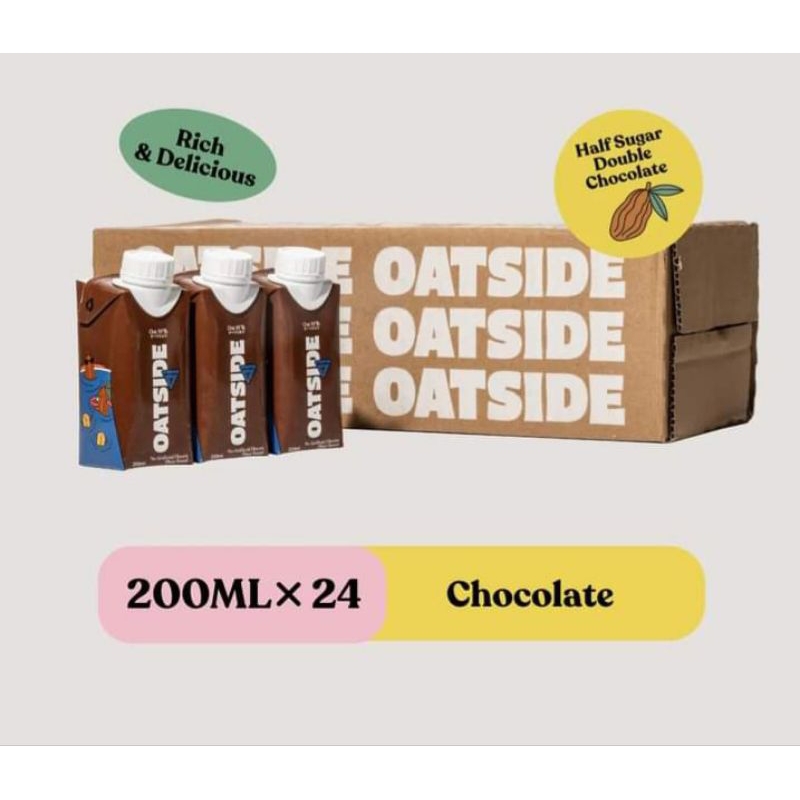 01 Thùng (24 hộp 200ml) Sữa yến mạch Oatside SOCOLA thuần chay 100%