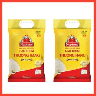  COMBO 2 TÚI GẠO NEPTUNE - THƠM THƯỢNG HẠNG NHÃN VÀNG 5KG ( 10 KG )