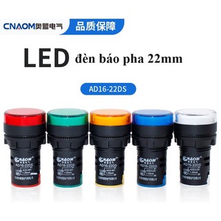 Combo 10 Đèn báo pha phi 22MM - Đèn tín hiệu lắp tủ điện LED đời mới