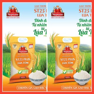  COMBO 2 TÚI GẠO NEPTUNE THƯỢNG HẠNG ST25 LÚA TÔM ( 10 KG )