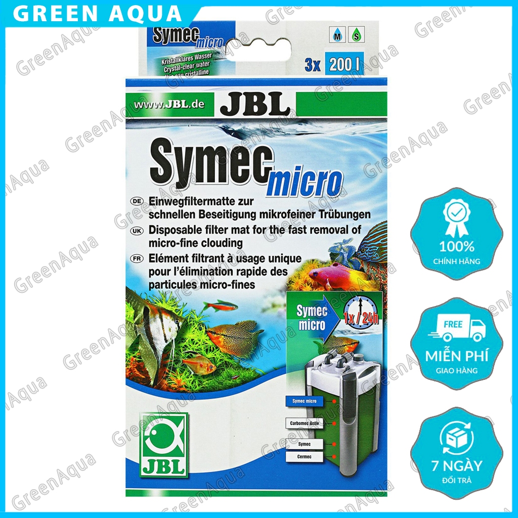 Bông lọc JBL - Symec Micro lọc bụi mịn hiệu quả, làm trong suốt nước hồ thủy sinh, hồ cá biển san hô