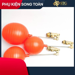Phao Cơ & Van Bồn Nước -  Đồng Thau Bóng Nhựa Ngắt Khi Nước Đầy - Điều Chỉnh Bằng Phao Nổi
