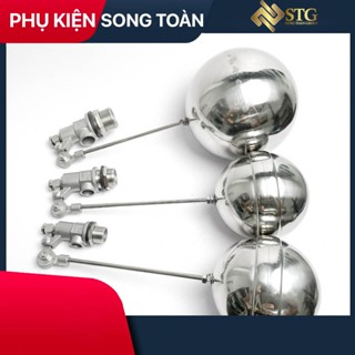 Phao Inox Bồn Nước, Van Phao Inox 304 Thẳng Phi 21 27 34 Ngắt Nước Bồn Thông Dụng