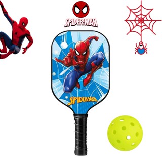 Vợt pickleball Spider Man người nhện siêu nhẹ bền, chống trơn trượt tặng 1 bóng pickle ball dành cho bé trai, người lớn