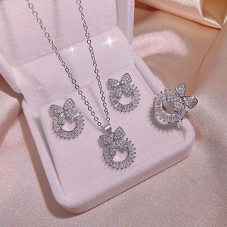 Set Trang Sức Nơ Đá Tiểu Thư dễ phối đồ cho nữ