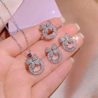 Set Trang Sức Nơ Đá Tiểu Thư dễ phối đồ cho nữ