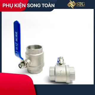 Van Khóa Bi & Van Tay Gạt Khóa Bằng Trục Bi Xoay 90 độ - Bằng INOX - Bước Ren Trong Thông Dụng