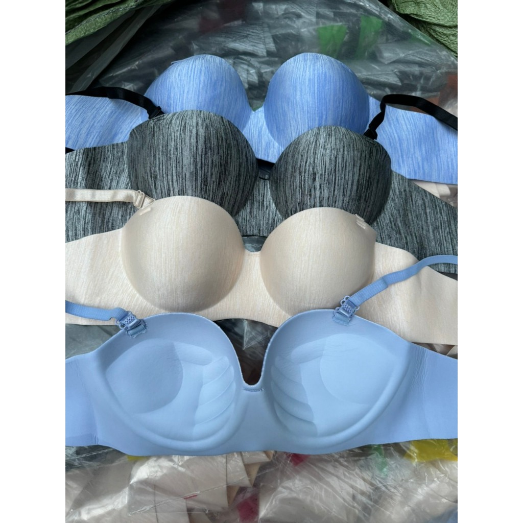 (From nhỏ tăng size) Combo 3 áo lót, áo ngực nữ cúp ngang không gọng dành cho V1 nhỏ lép ( CÚP MÀU)