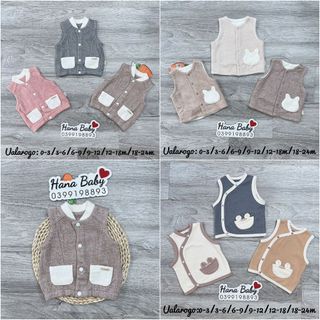 Gile nỉ nhung Ualarogo UR3657, UR3550, UR3553, UR3811 cho bé từ 0-24 tháng
