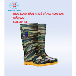Ủng lao động rằn ri đế vàng cứng size 39-43, ủng xanh đế cứng, ủng rằn ri đế xanh, ủng trường thịnh