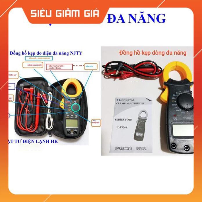 Ampe kìm kẹp đa năng DT3266L (thường) -  NJTY 3266TD (chọn đúng loại khi đặt hàng)Đồng hồ đo điện đo