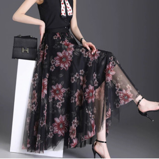  CHÂN VÁY HOA NỮ DÁNG DÀI M2024 4849-Hàng Quảng Châu 