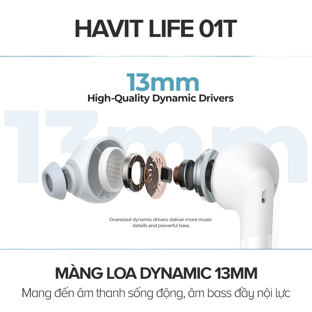Tai Nghe TWS HAVIT LIFE 01T Model HAVIT TW982, BT 5.4 Gọn Nhẹ, Công Nghệ AI Khử Ồn, Nghe Đến 33H - BH 12 Tháng | BigBuy360 - bigbuy360.vn