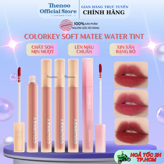 Son Kem Lì Colorkey Soft Matte Water Tint Bền Màu Lâu Trôi, Không Dính Cốc, Siêu Mịn Môi 1.8g