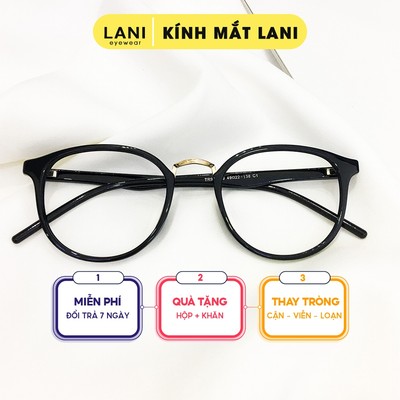Gọng kính cận nam nữ nhựa dẻo dáng tròn bầu nhẹ nhàng LANI 209 - Lắp Mắt Cận Theo Yêu Cầu