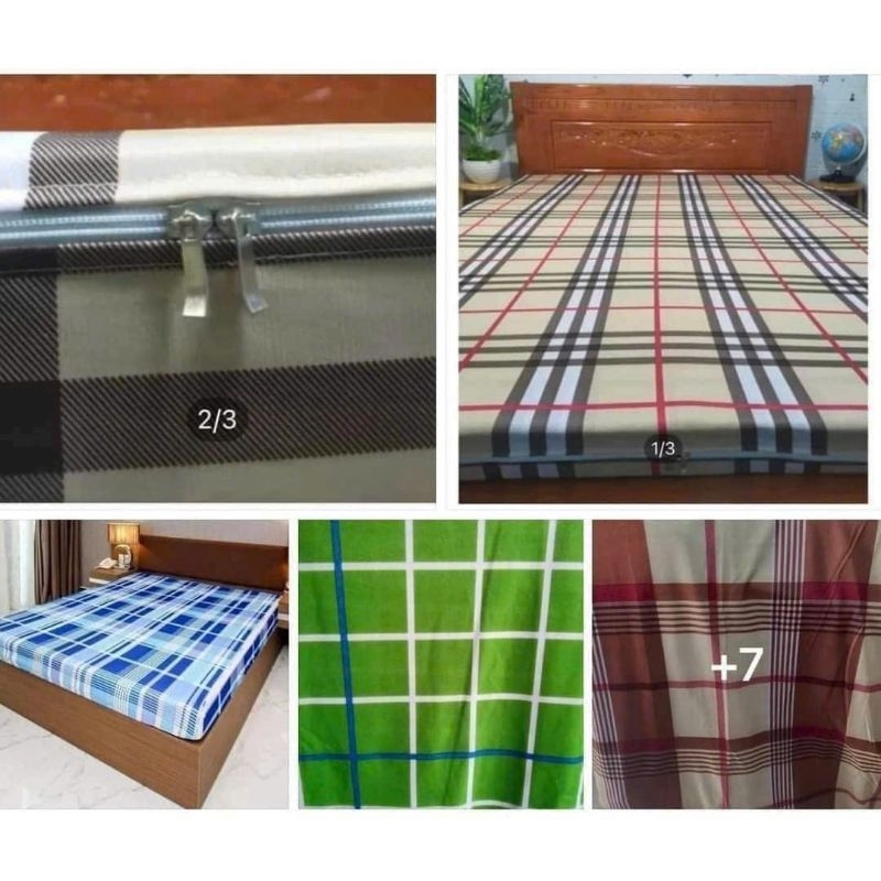 Áo Bọc Nệm Thun Lạnh khóa kéo