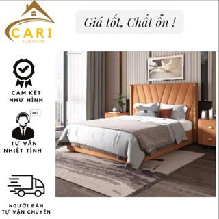 Giường Bọc Da - Nỉ  Cao Cấp Phpng Cách Bắc Âu Sang Trọng ,Phù Hợp Mọi Không Gian . Nội thất Cari