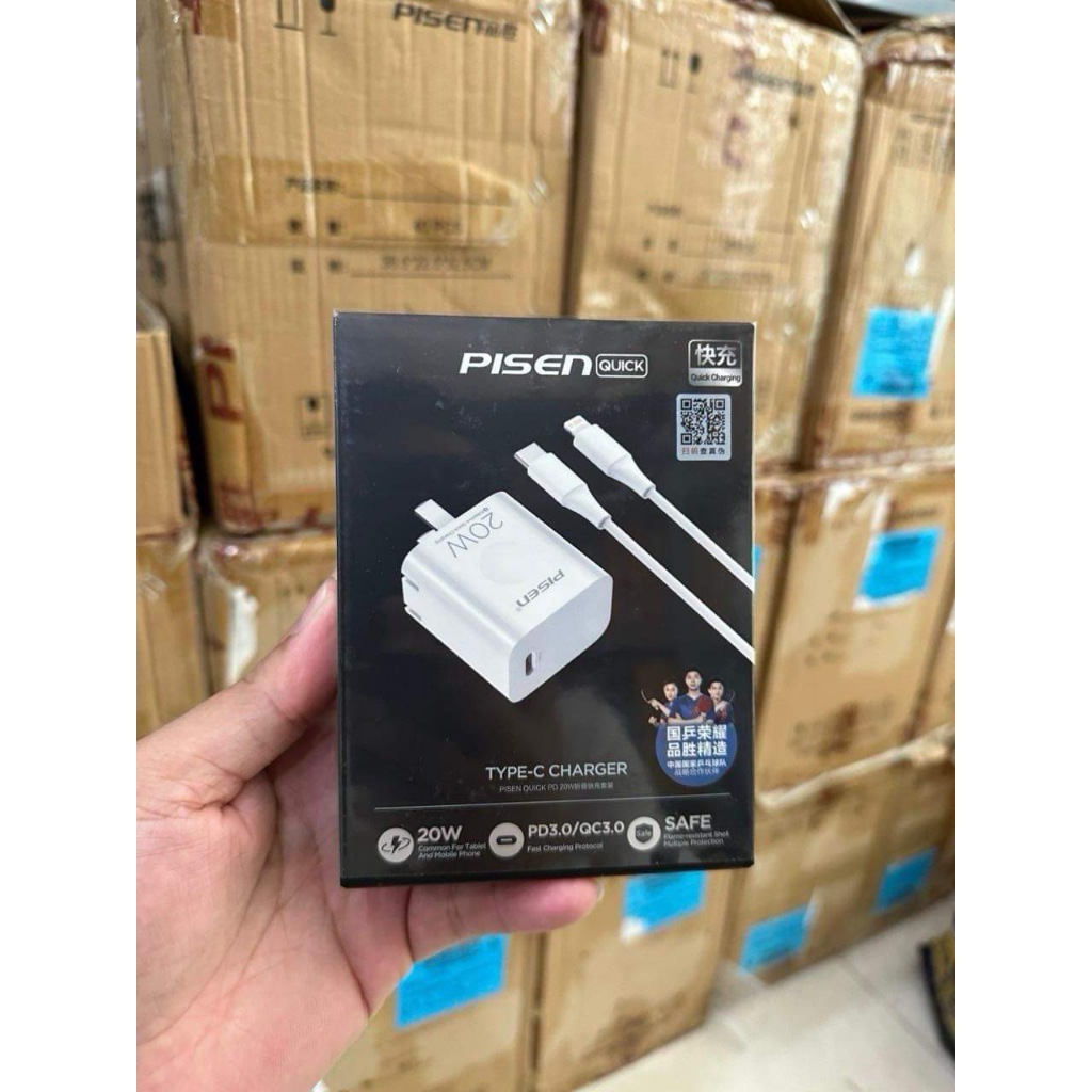 [ Pisen 30W / 20W ] Bộ sạc / Củ Sạc PISEN QUICK PD 20W / 30W  TS-C160( bán lẻ củ hoặc dây  )